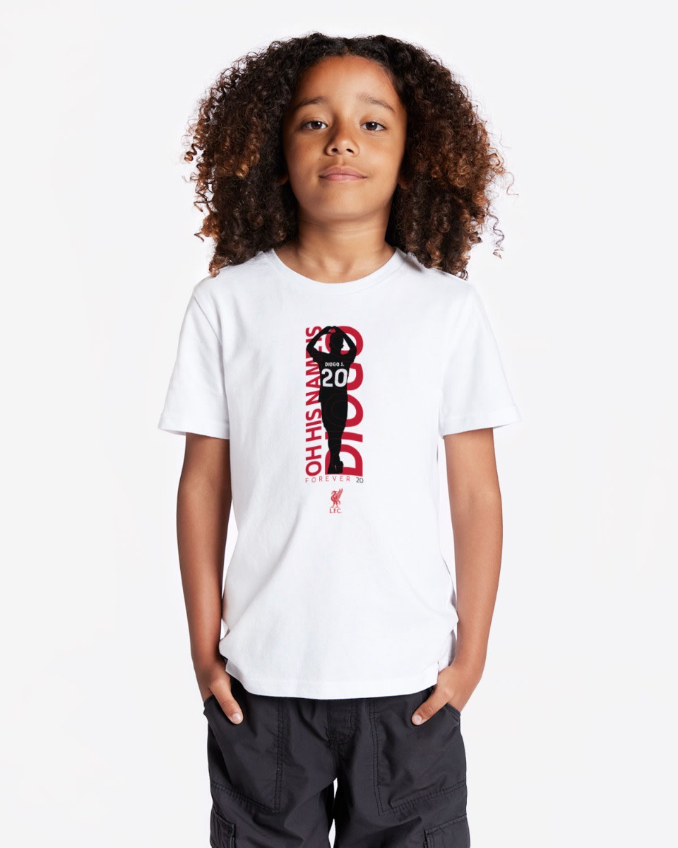 LFC Junior Diogo Jota Forever 20 Tee White - Image 1