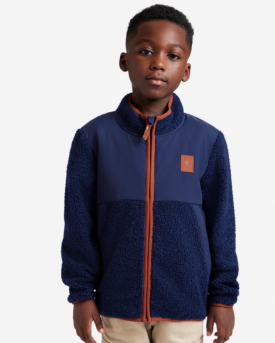 LFC Juniors Panel Fleece Navy - Image 3