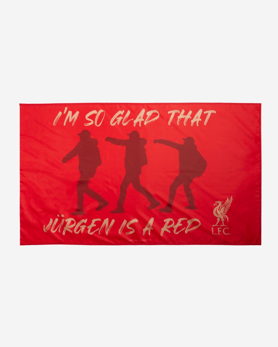 LFC I'm So Glad Klopp Flag - Image 1