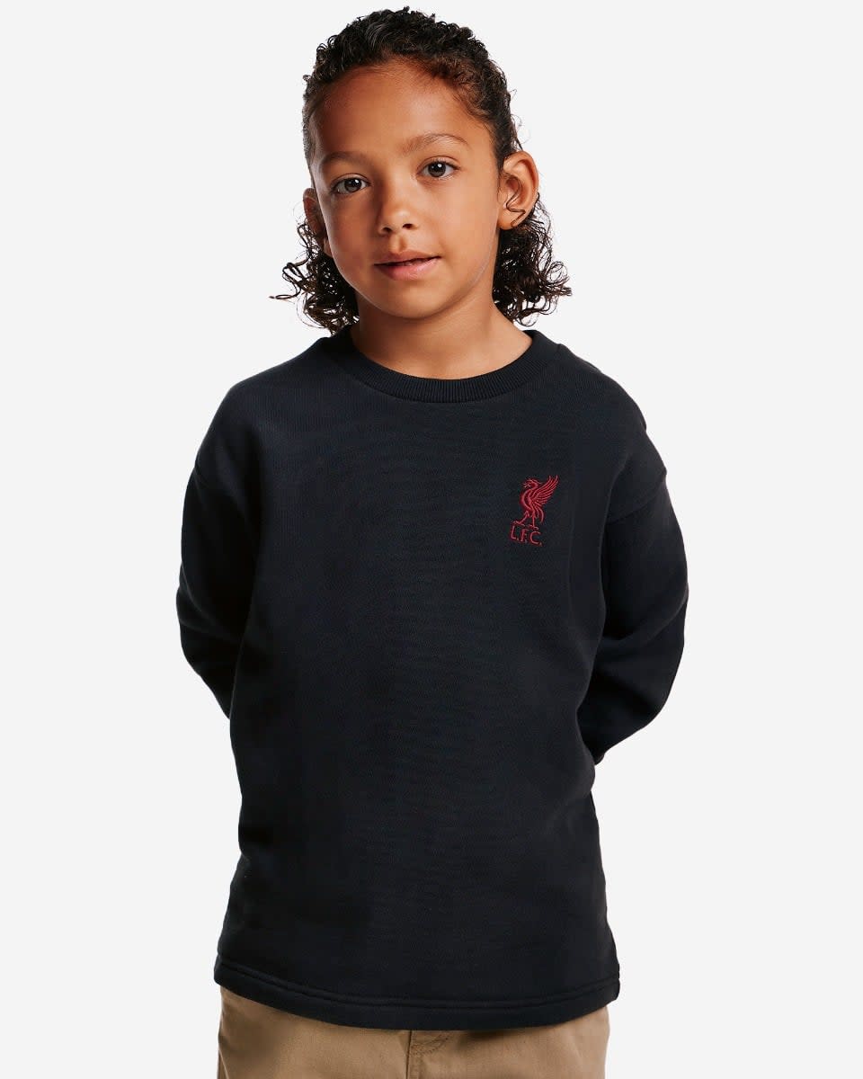 LFC Juniors Oversized YNWA Panelled Sweatshirt Grey - Image 2