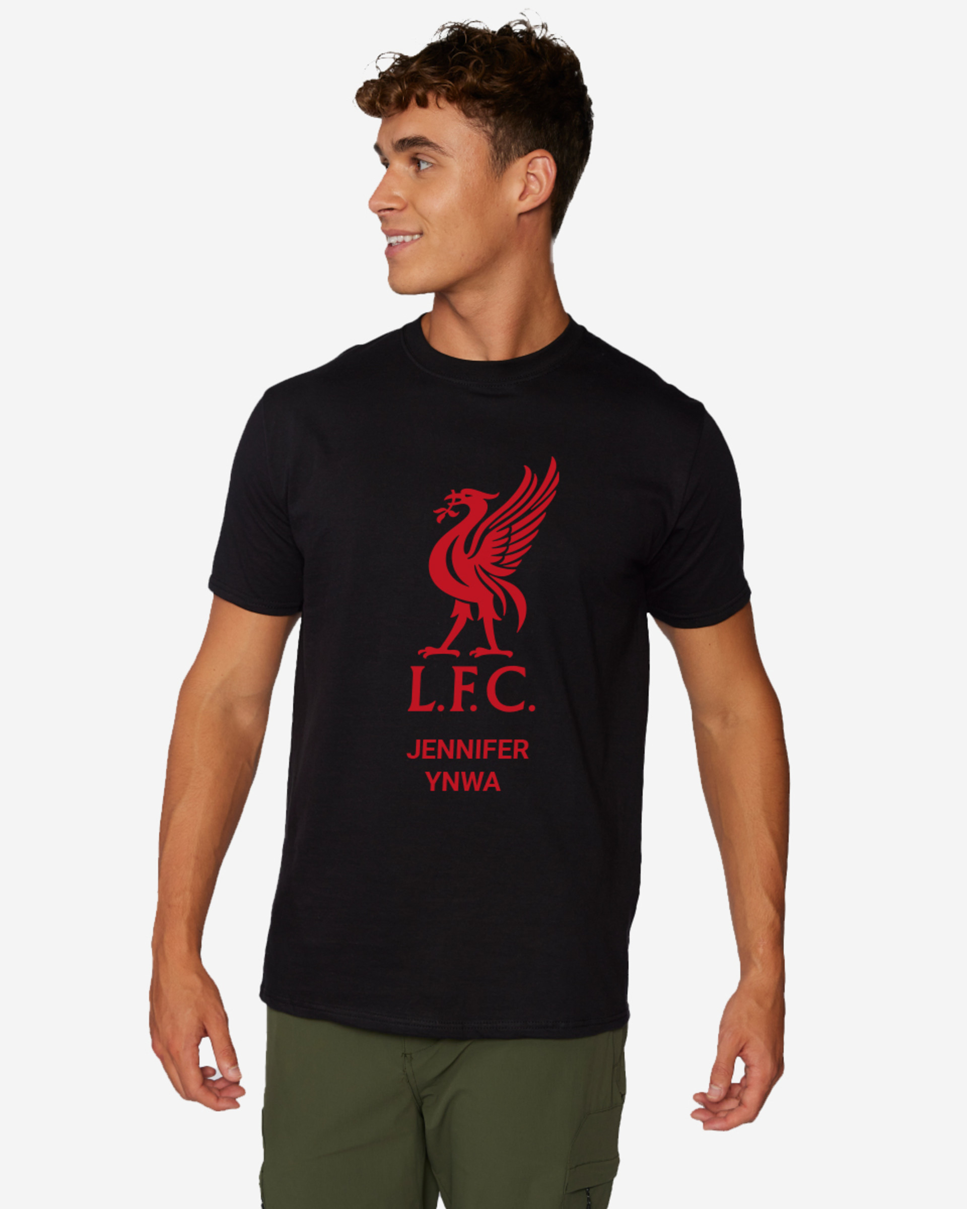 Camiseta negra personalizada LFC Red Liverbird - Image 1