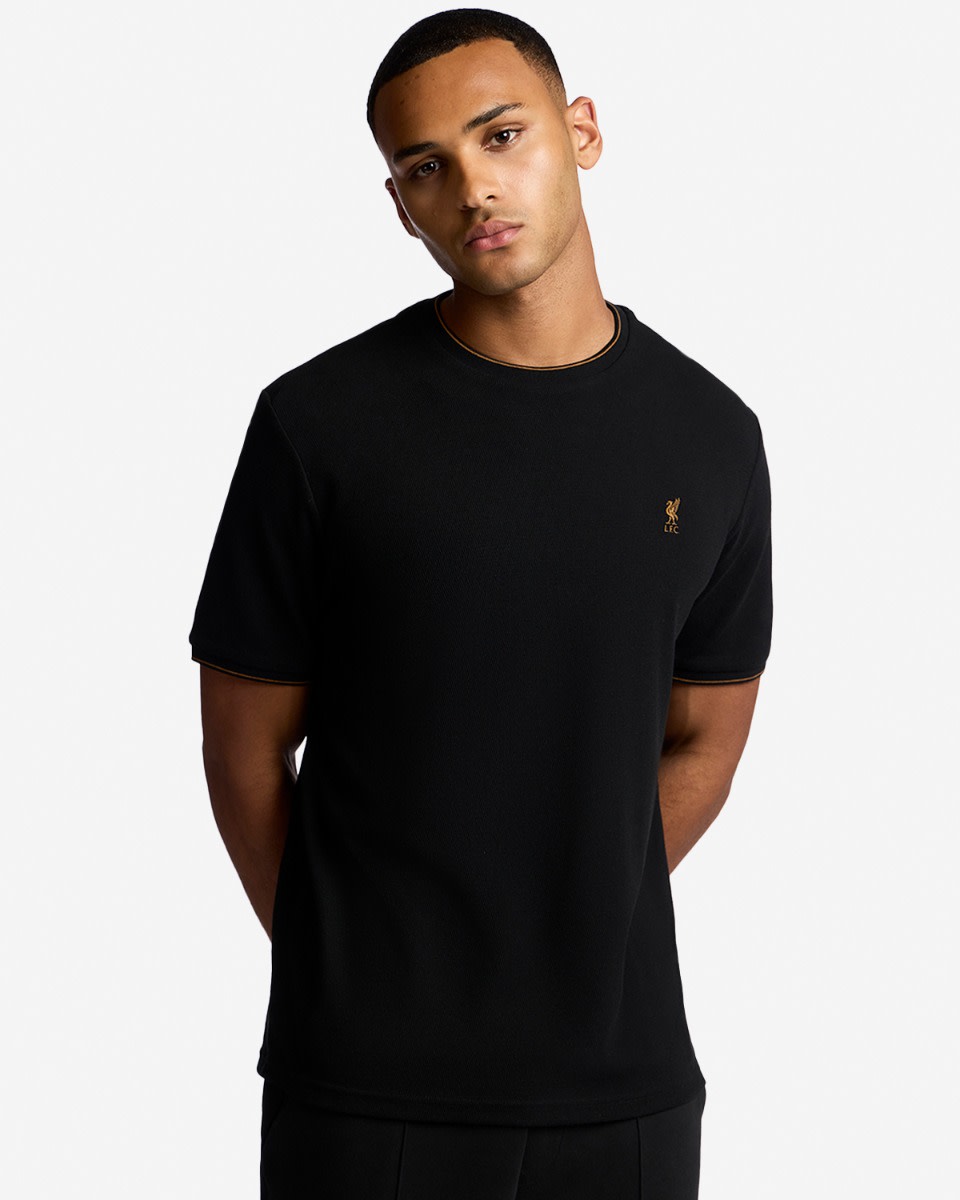 LFC Mens Knitted Tee Black - Image 4