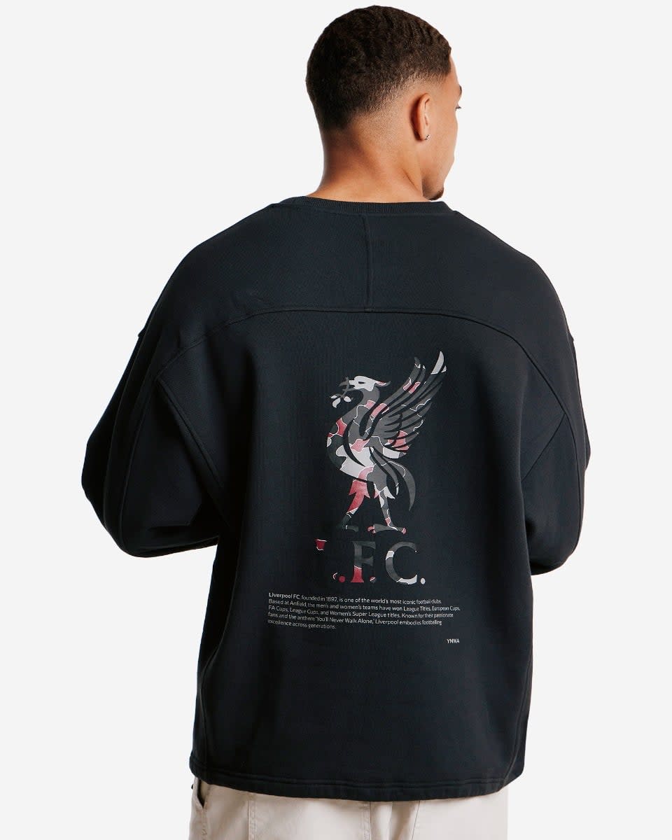 LFC Herre oversize YNWA Toggle Sweat Grå - Image 2