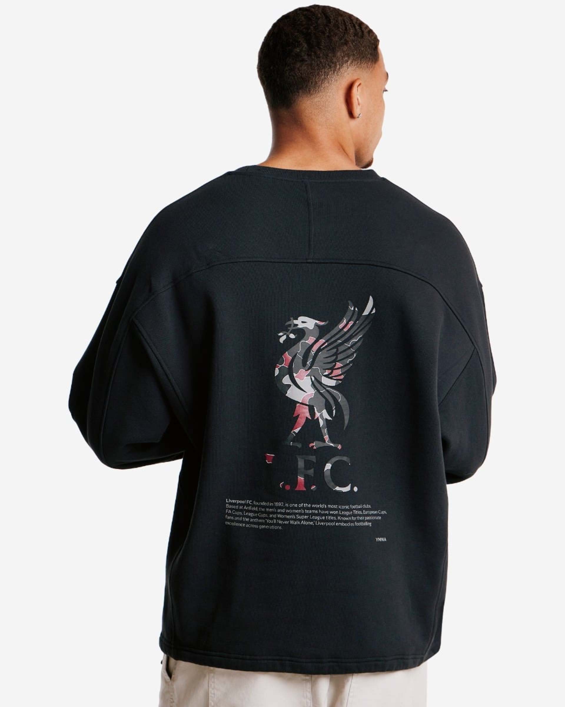 LFC Herre oversize YNWA Toggle Sweat Grå - Image 2