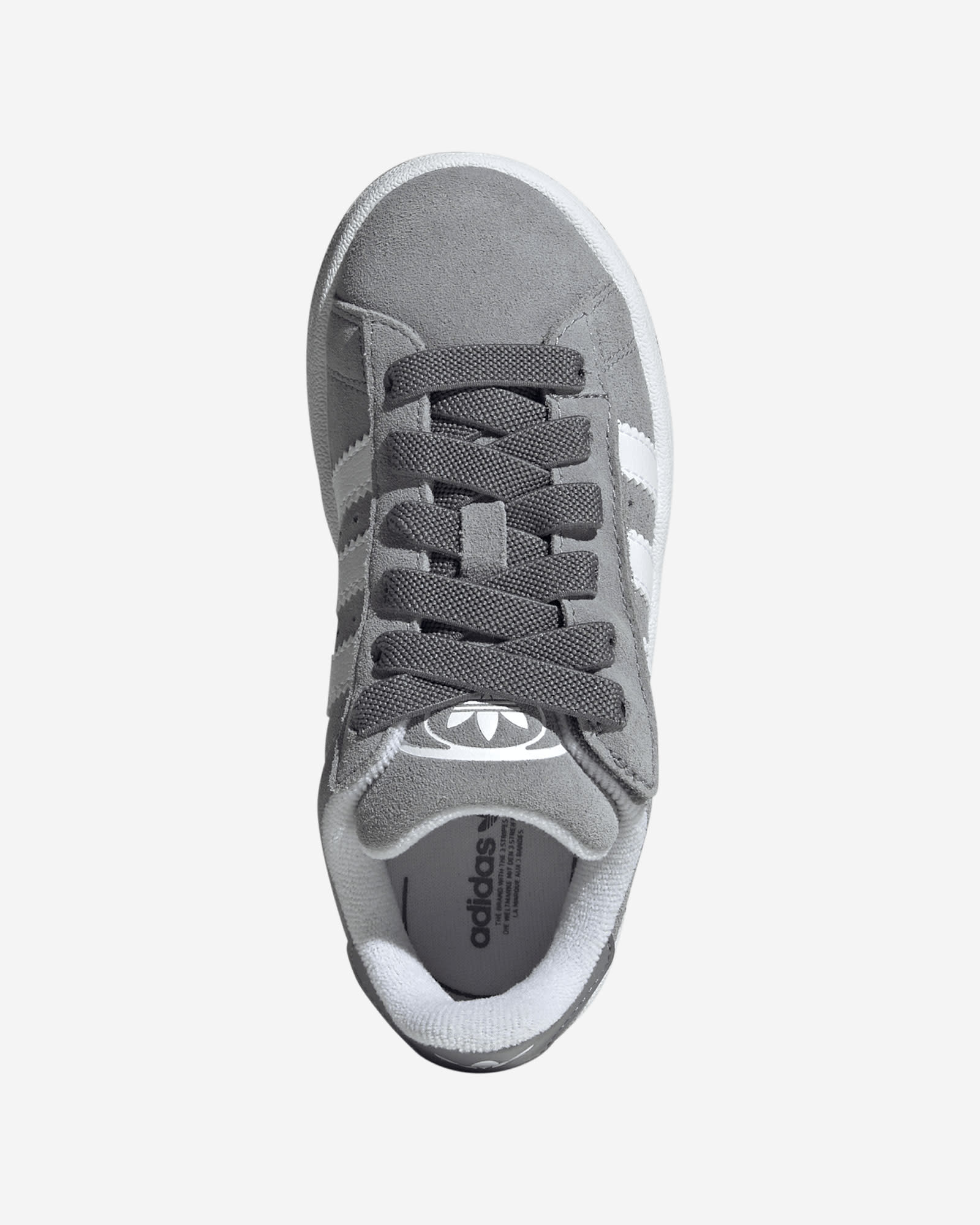 Zapatillas deportivas adidas Juniors Campus 00s con cierre cómodo y encaje elástico, gris y blanco - Image 2