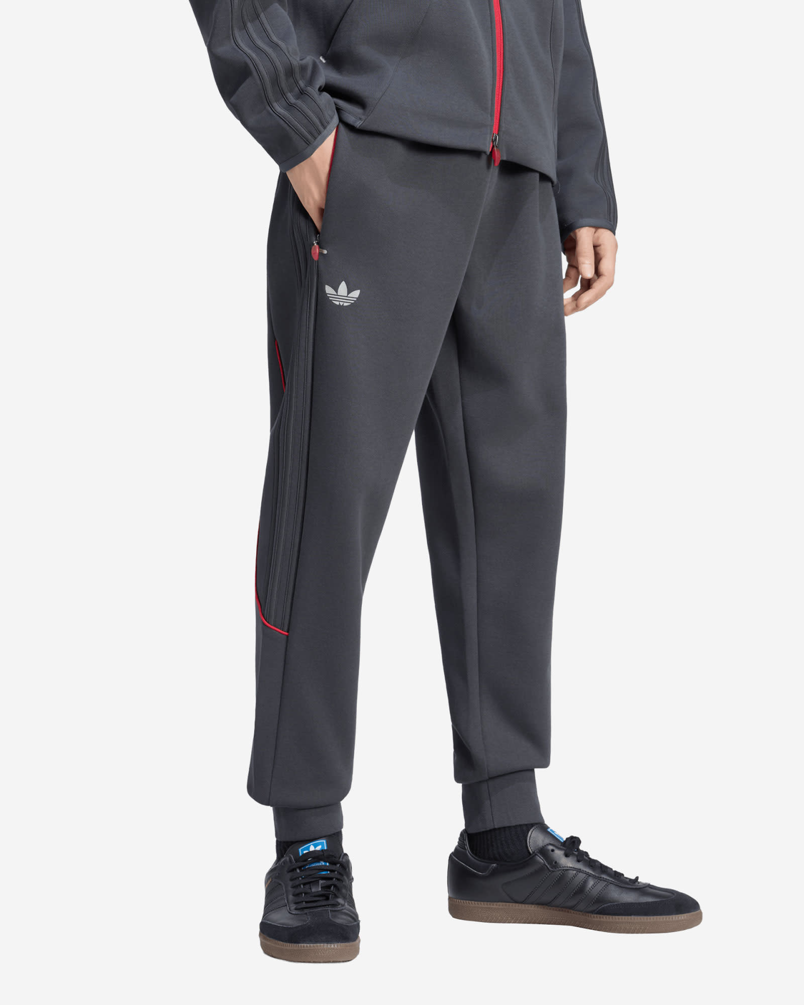 LFC adidas Mens Spacer Teamgeist 26 Track Pants Dark Grey - Image 1