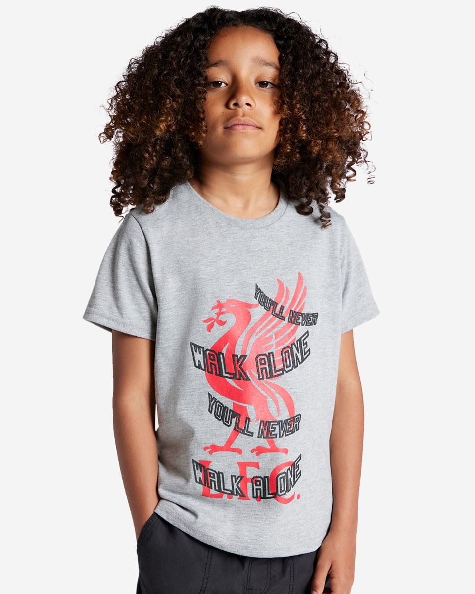 LFC Juniors Wrap Liverbird Tee Grey - Image 1