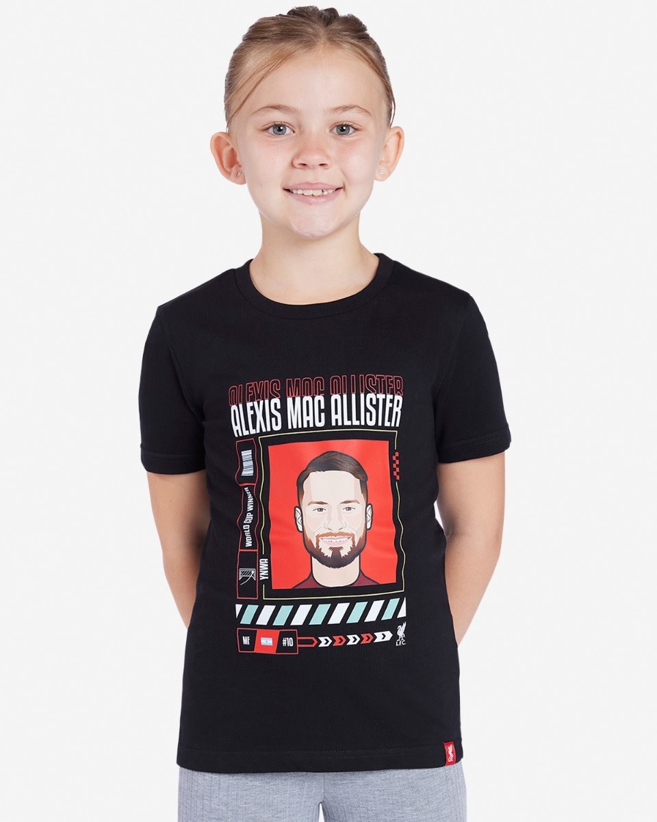 LFC Junior Mac Allister T-Shirt Schwarz - Image 1