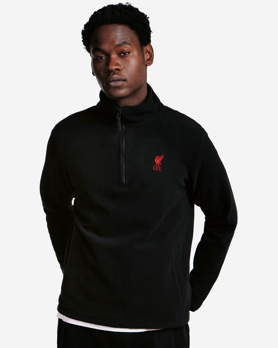 LFC Herren-Fleecejacke mit Viertelreißverschluss, Schwarz - Image 1
