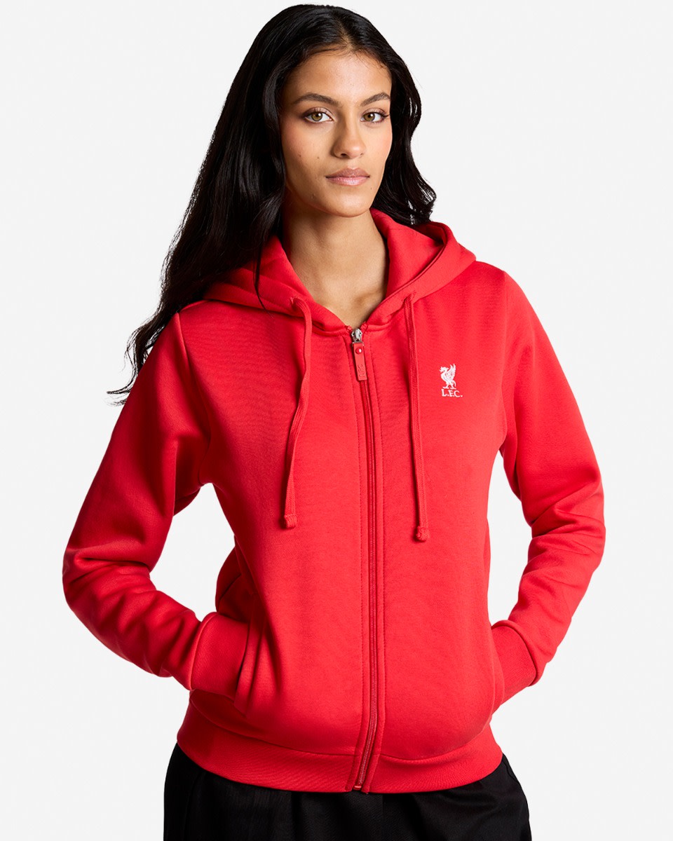 LFC Kapuzenpulli mit durchgehendem Reißverschluss für Damen, Rot - Image 1