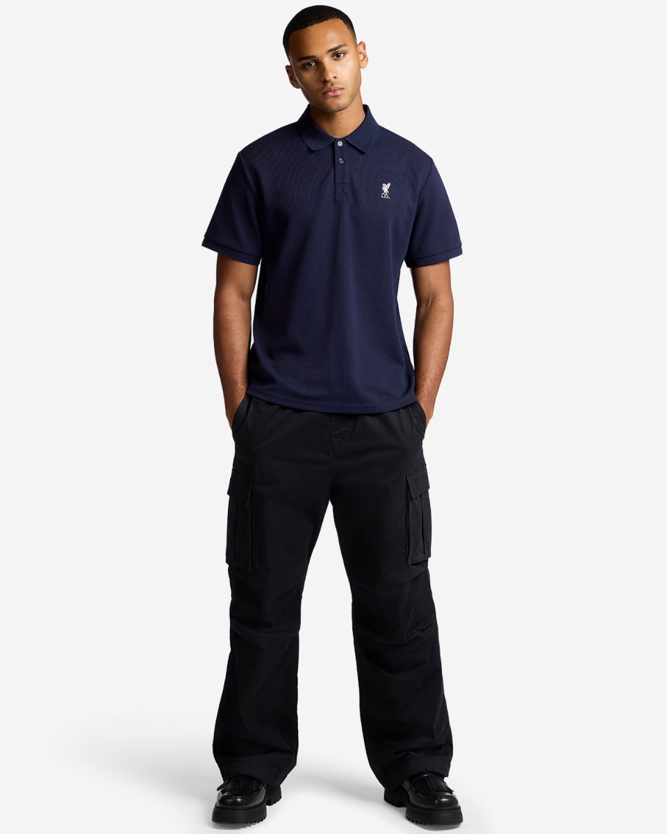 LFC Herr Texturerad Polo Marinblå - Image 3