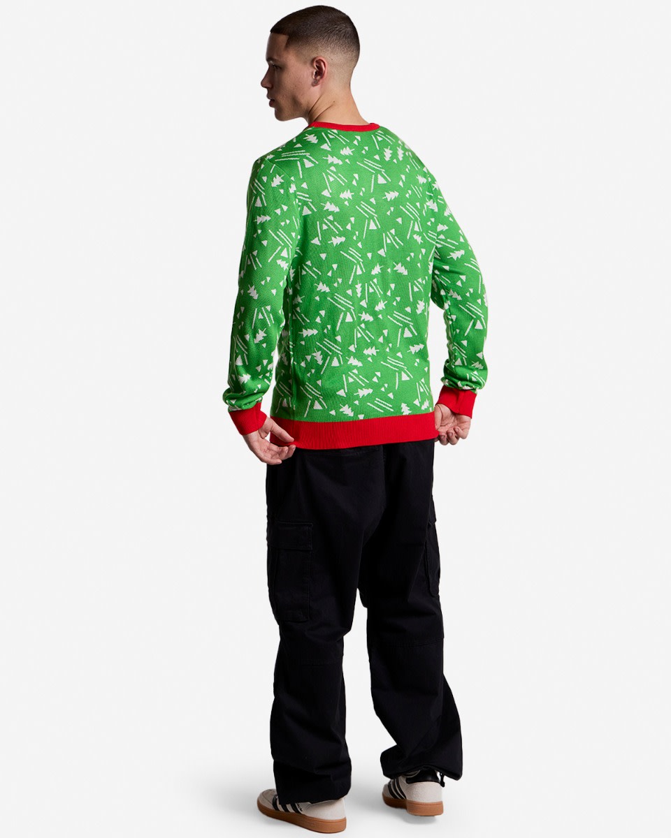 LFC Adults Retro Christmas Jumper Green - Image 3