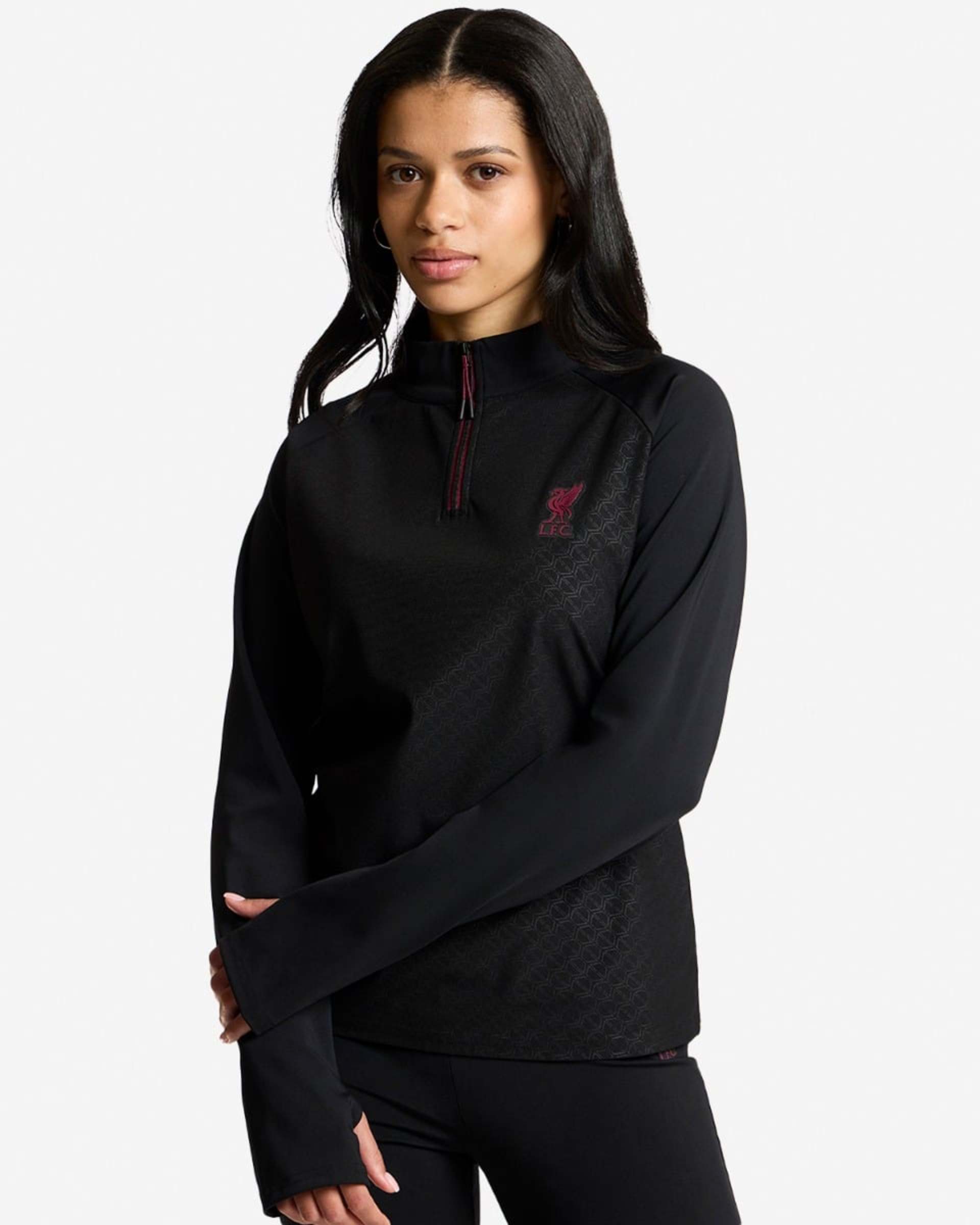 เสื้อแขนยาว รุ่น LFC รุ่น 1/4 ซิป สีดำ - Image 1