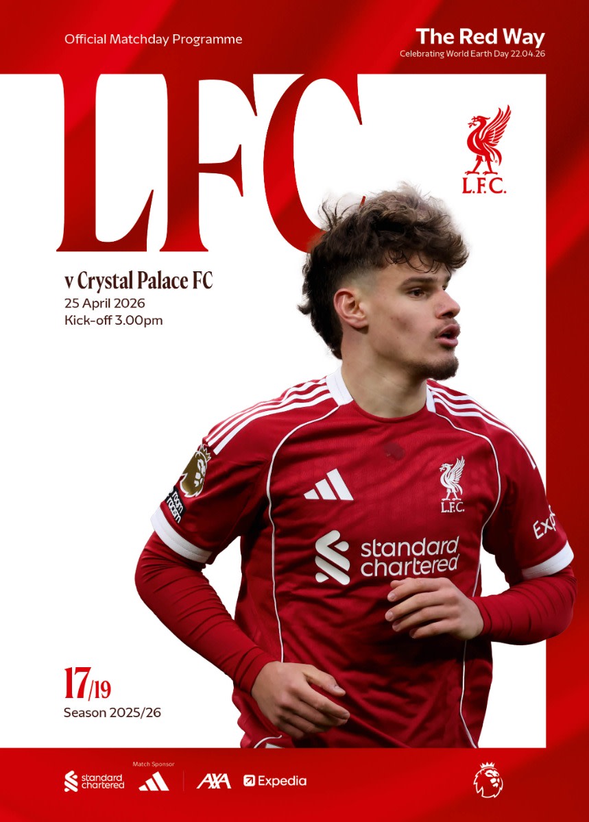 Matchday Programme - LFC vs Crystal Palace - Premier League - 25/04/2026 - Image 1