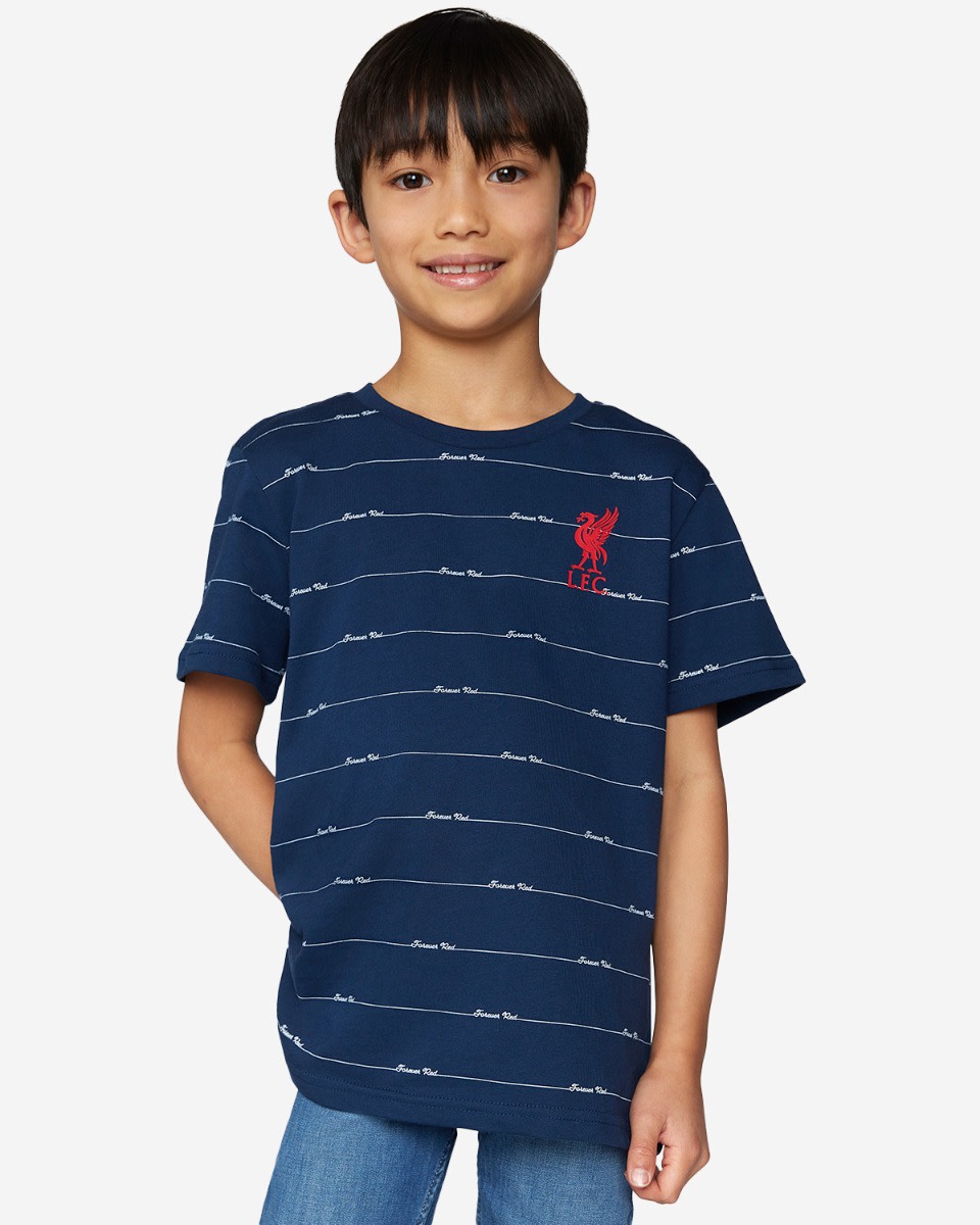 T-shirt à rayures LFC Junior bleu marine - Image 1