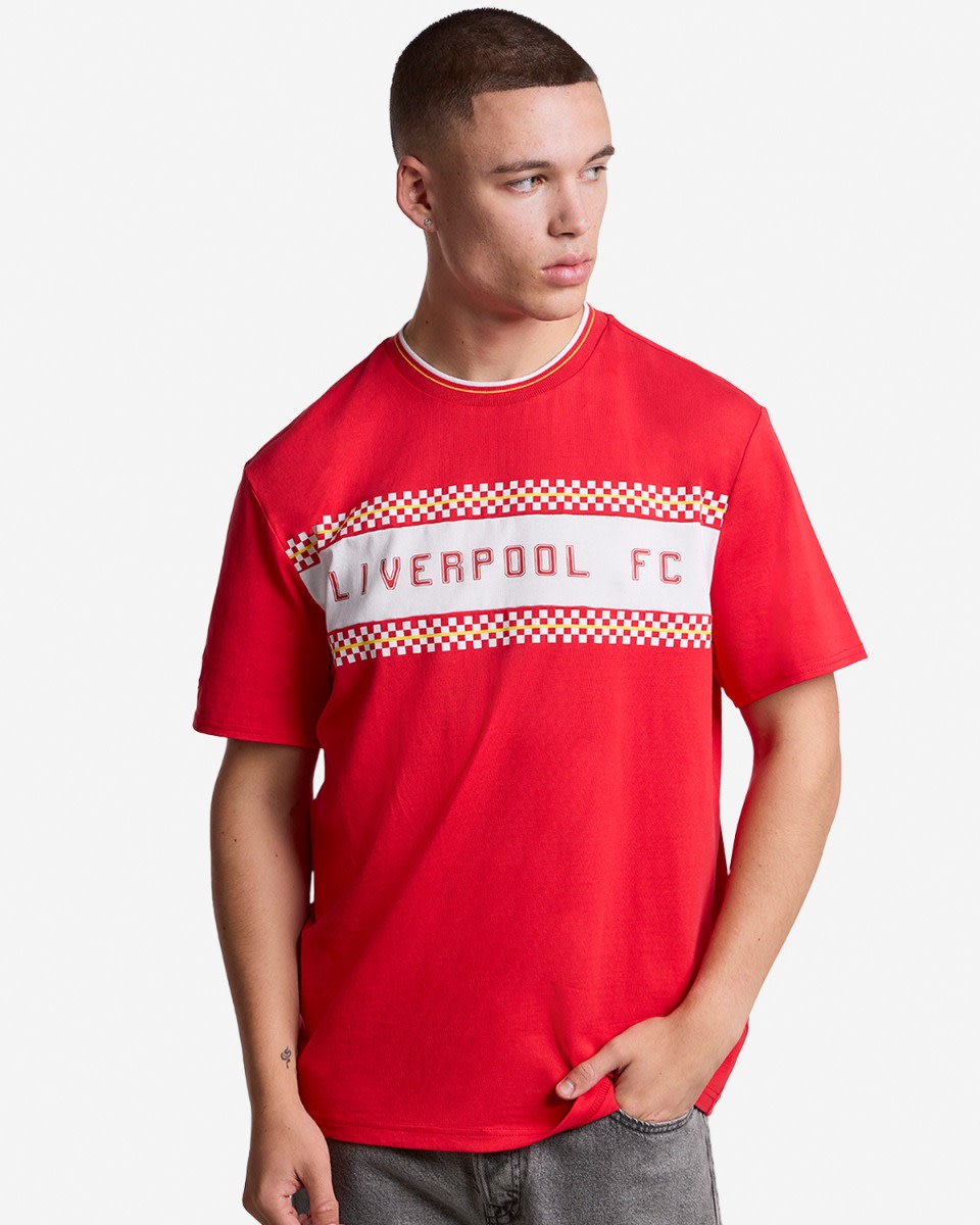 LFC Mens 86 Checker Graphic Tee Red - Image 1