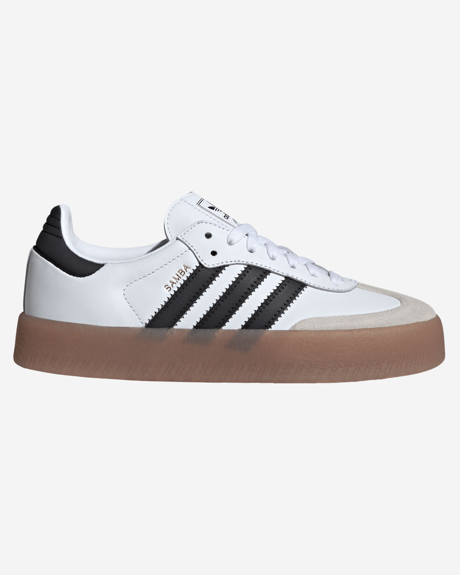 Zapatillas deportivas Adidas Sambae para adultos, blancas, negras y doradas - Image 1