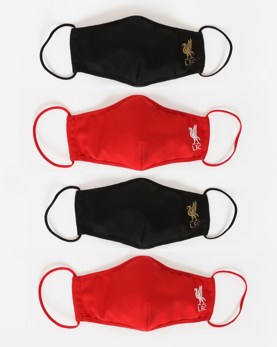 LFC Junior Gesichtsschutz in Form von Schwarz und Rot, 4er-Pack - Image 1