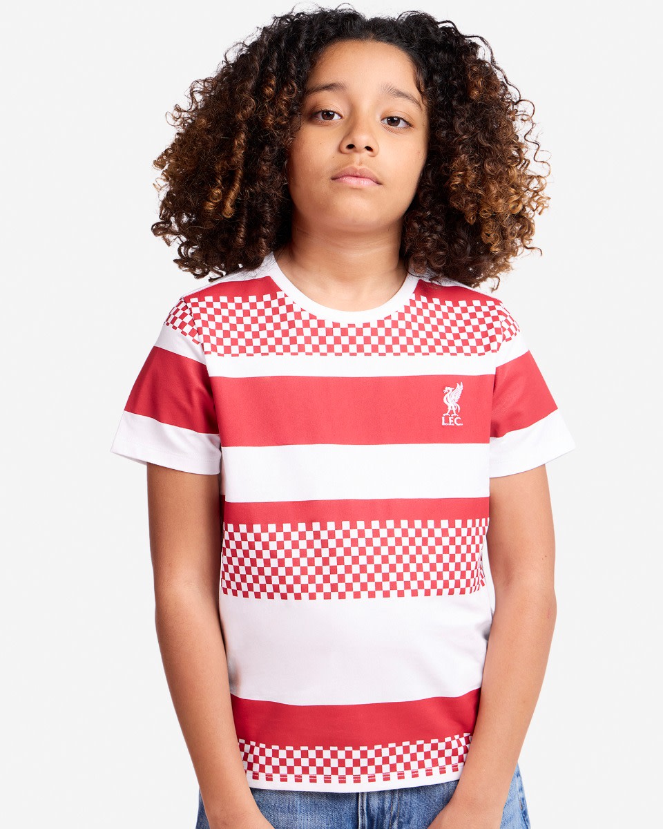 LFC Juniors Stripe Tee White - Image 1