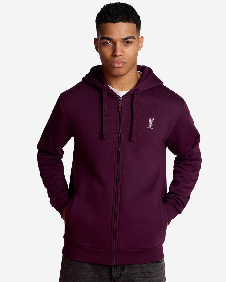 LFC Herren-Hoodie mit durchgehendem Reißverschluss Cherry - Image 1