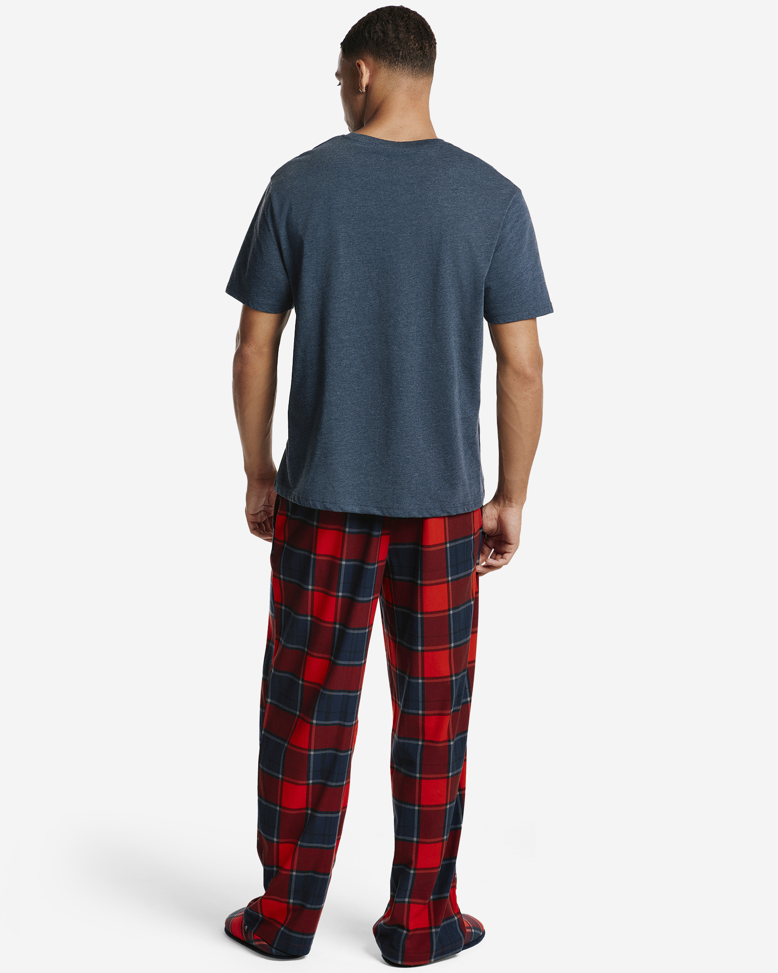 LFC Långrutig Pyjamasset Herr Marinblå - Image 4