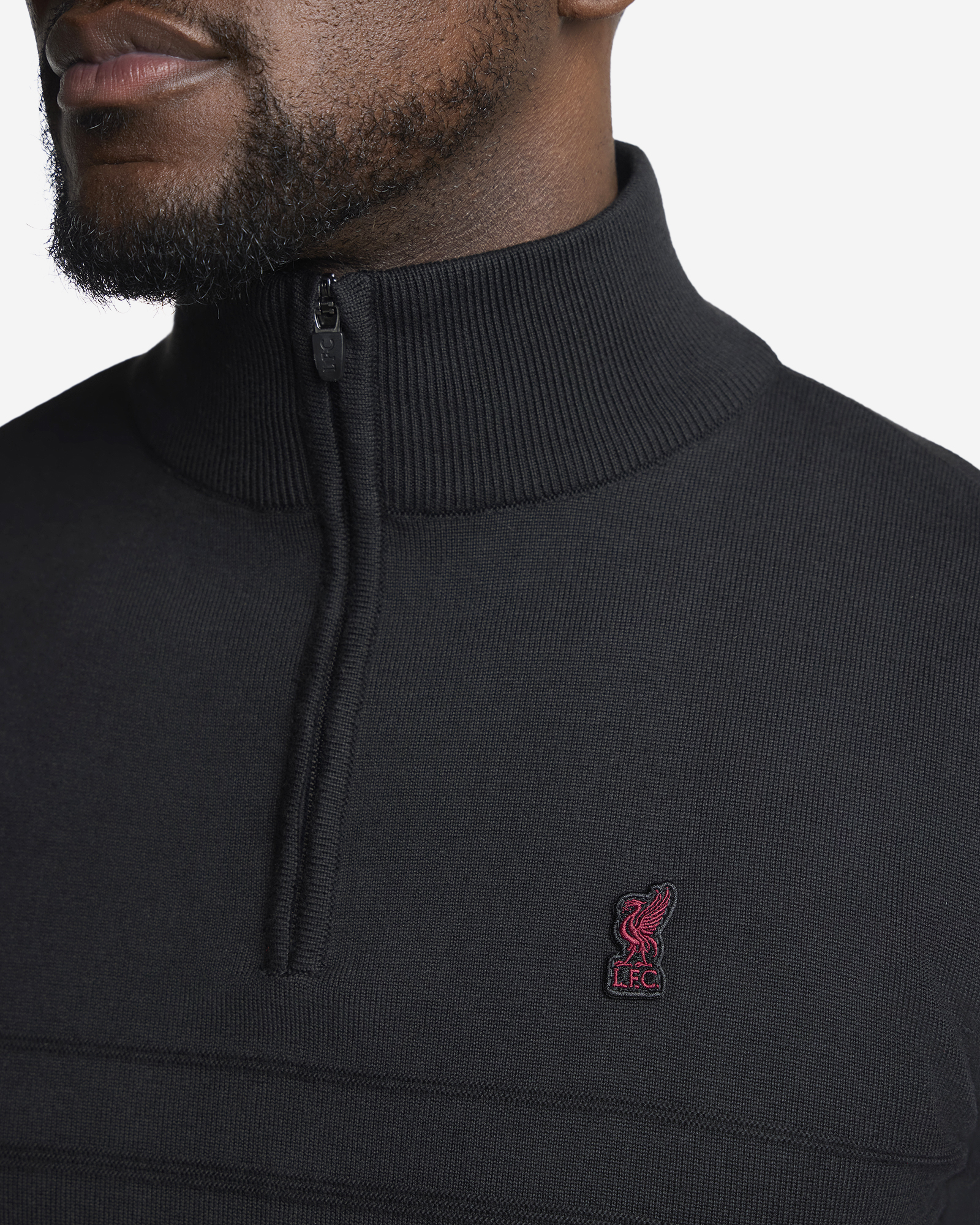 LFC ファーマメンズ 1/4 ジップニットブラック - Image 4