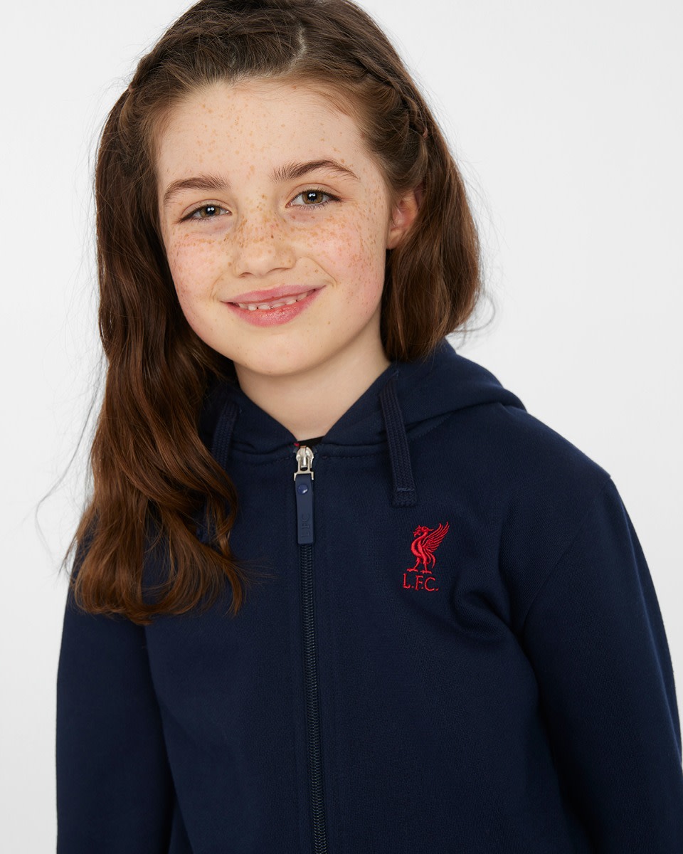 LFC Junior Zip Through Hoody Navy - Image 2