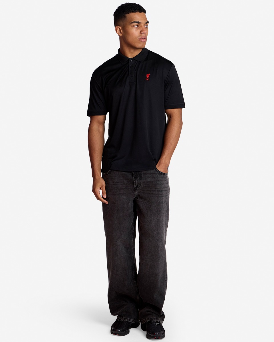 LFC Mens Poly Polo Black - Image 3