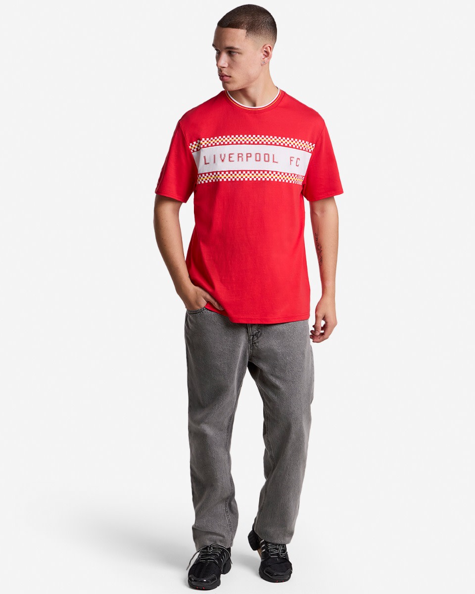 LFC Mens 86 Checker Graphic Tee Red - Image 3