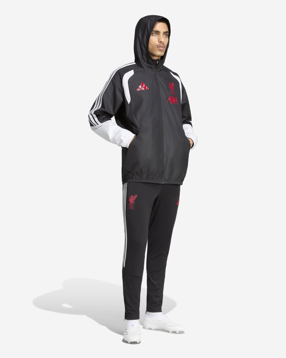 LFC adidas Mens 26/27 Tiro All-Weather Jacket Black - Image 4