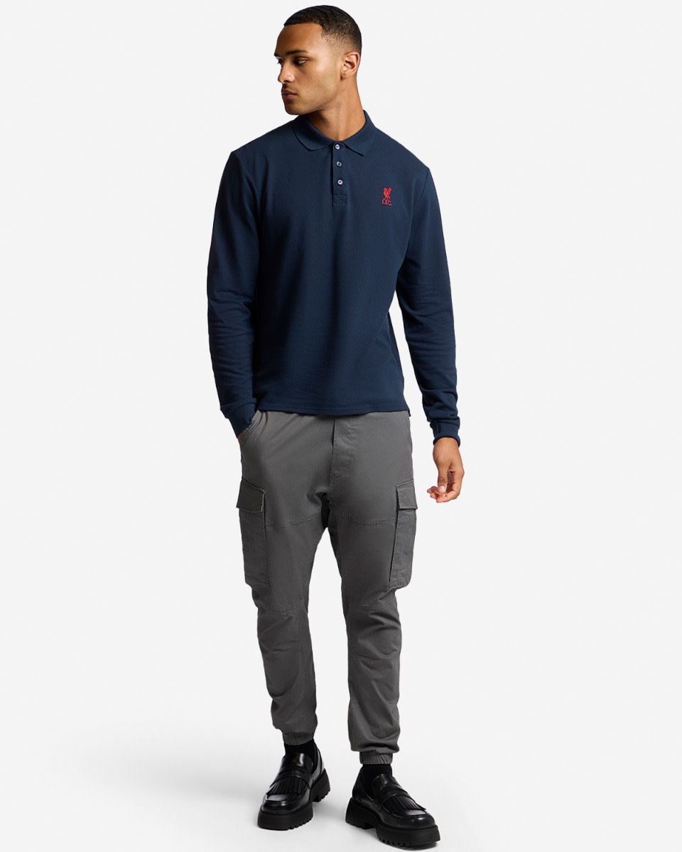 LFC Herre Langærmet Polo Navy - Image 4