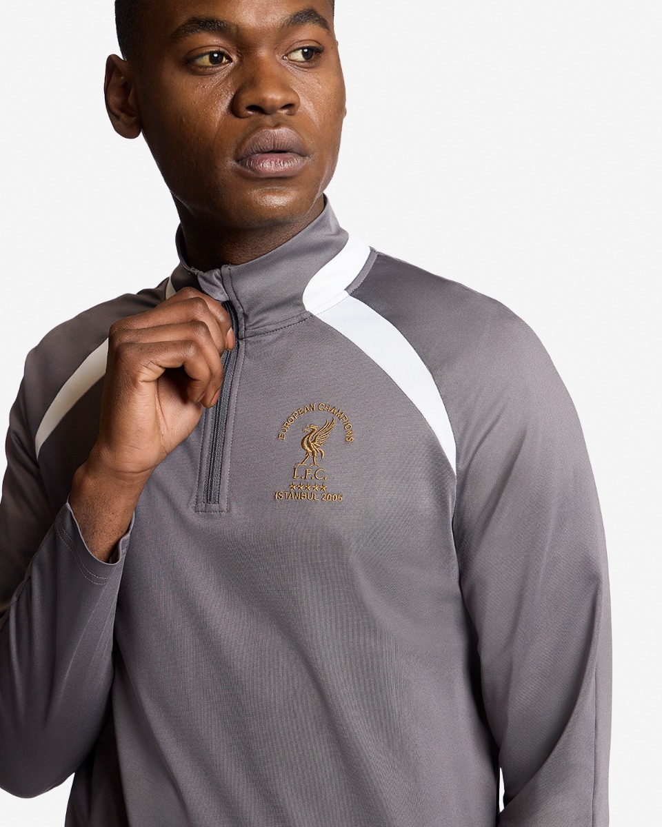 LFC Mens Istanbul 2005 1/4 Zip Top Grey