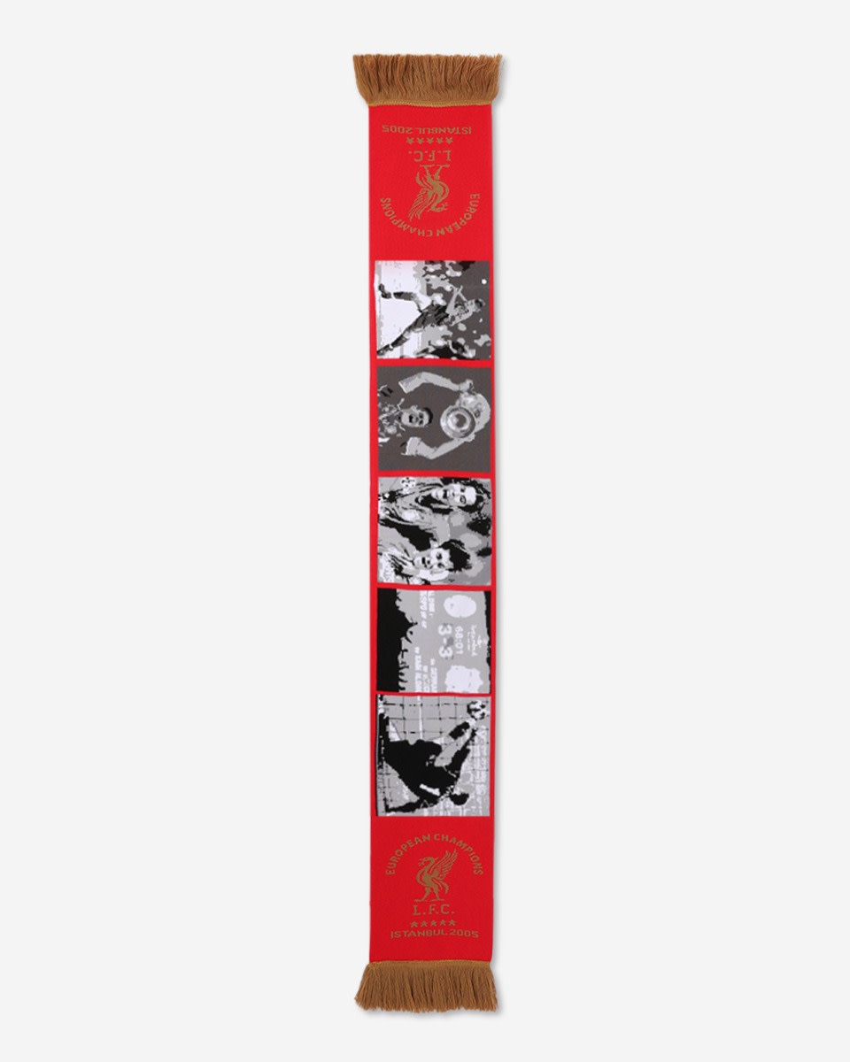 LFC Adults Istanbul 2005 Montage Scarf Red - Image 1