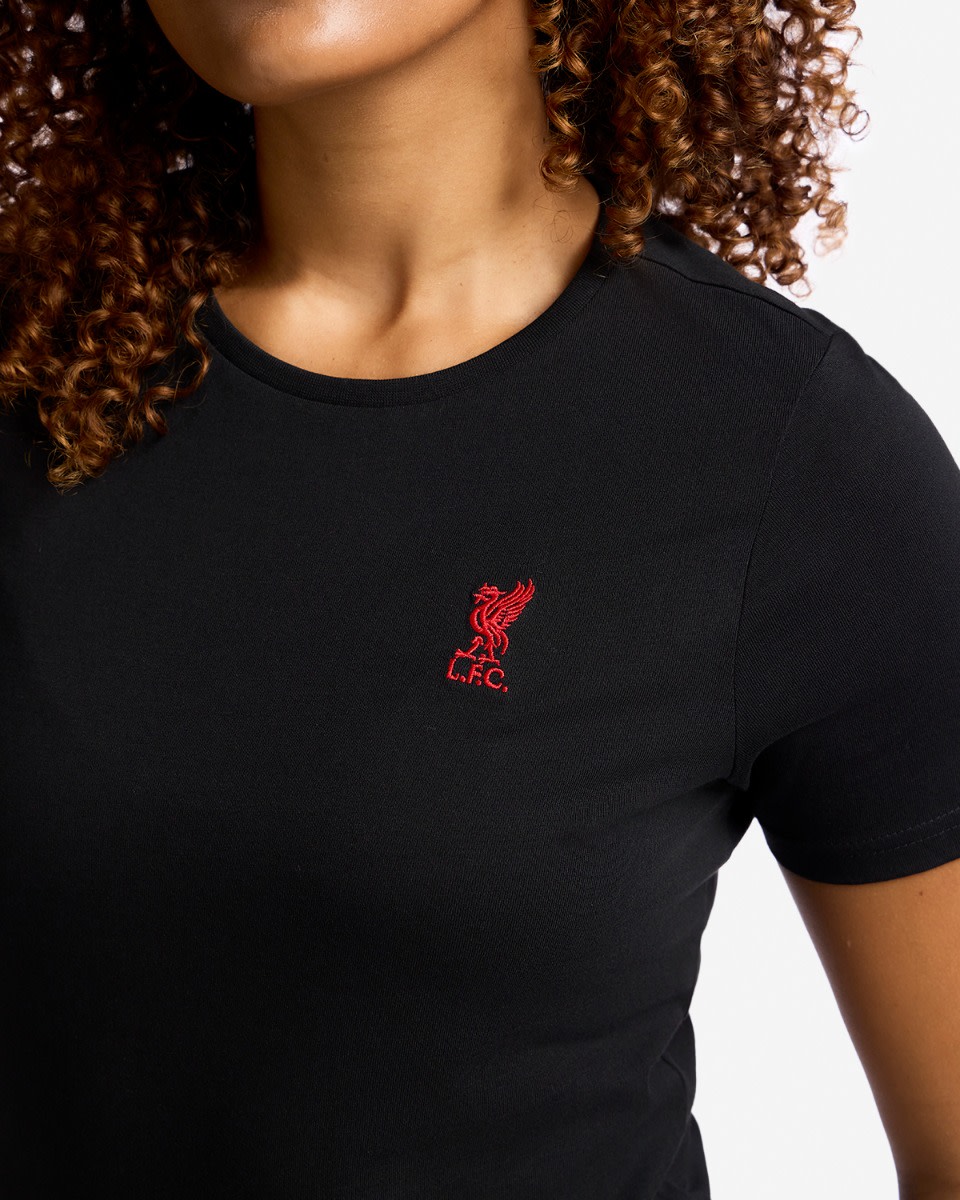 LFC Womens Liverbird Tee Black - Image 2