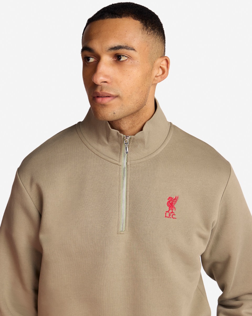 LFC Mens Quarter Zip Top Khaki - Image 2
