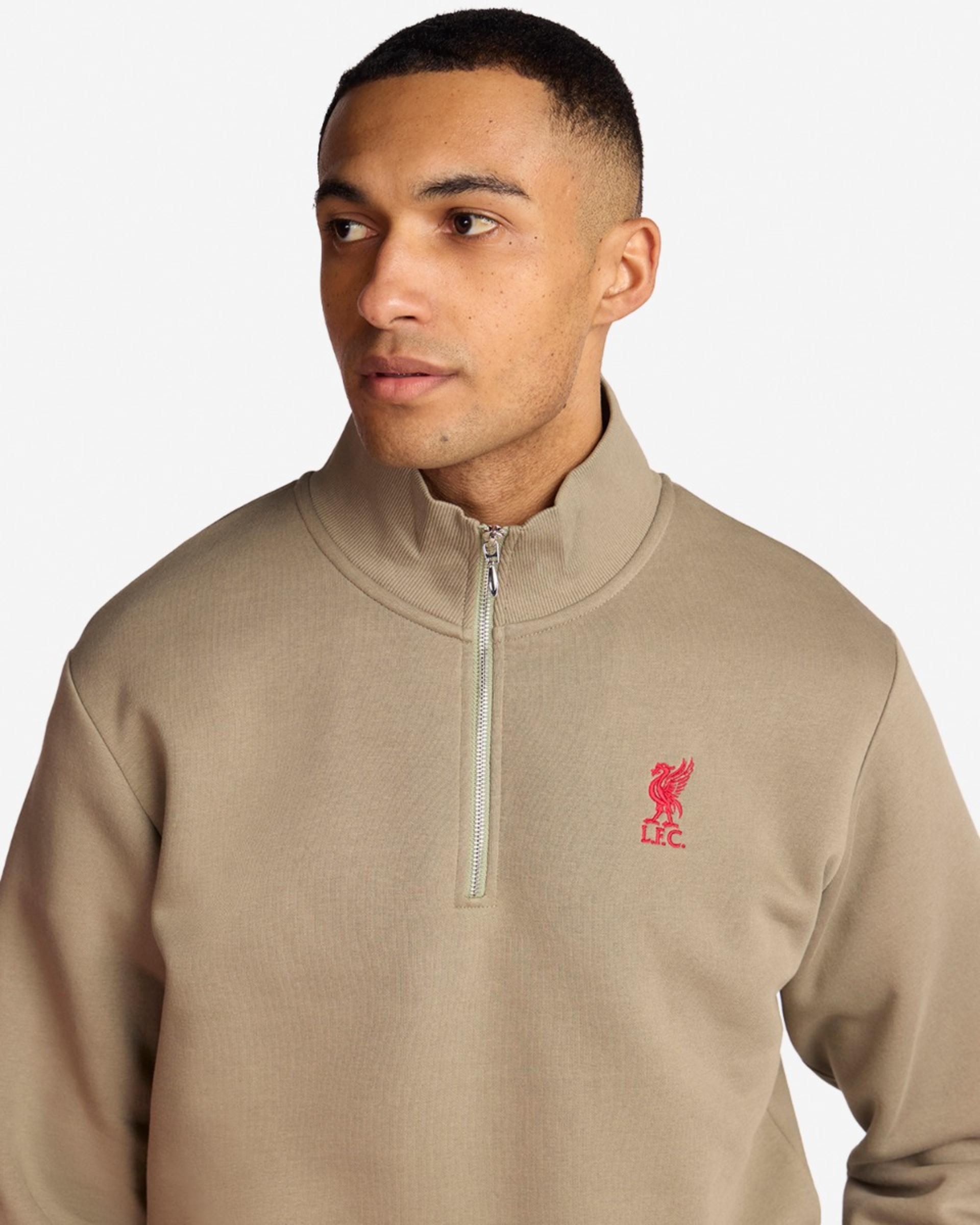 Top LFC para hombre con cremallera en cuartos, color caqui - Image 2