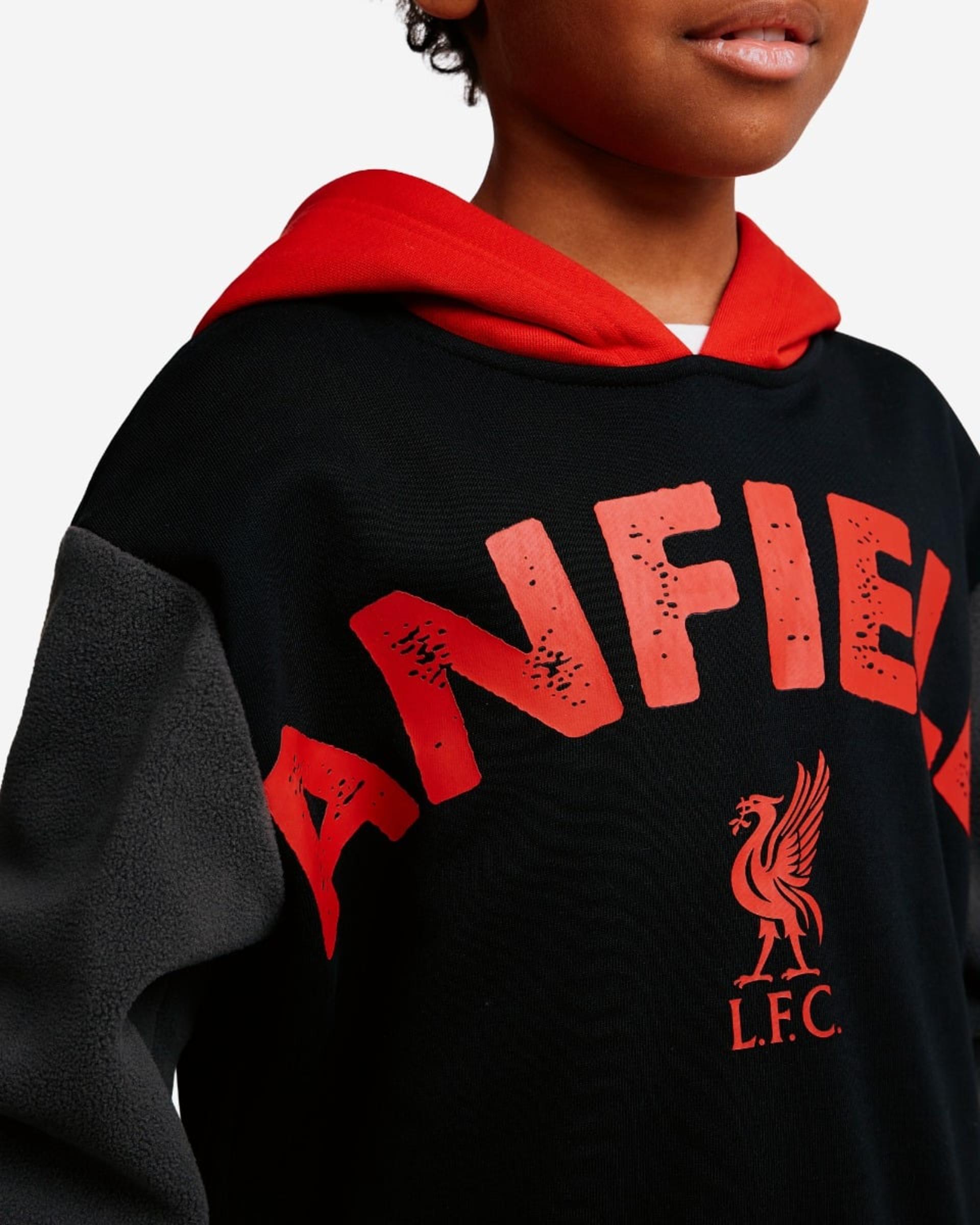 LFC Juniors Sweatfleece mit Einsätzen, Schwarz - Image 4