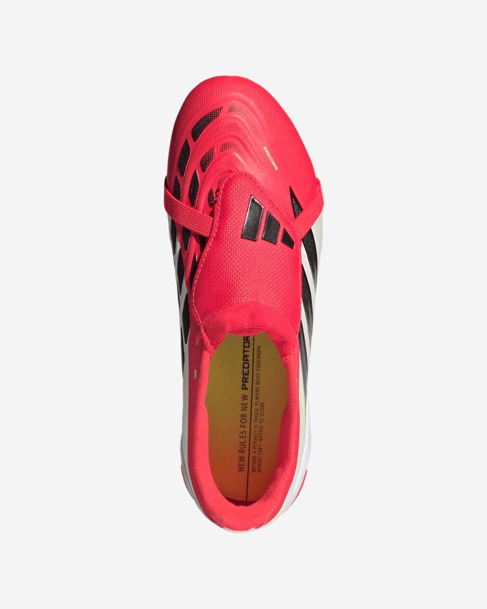 adidas Juniors Predator League Fold-Over Tongue Firm Ground Football Boots Lucid Red / Core Black / Cloud White - Image 3
