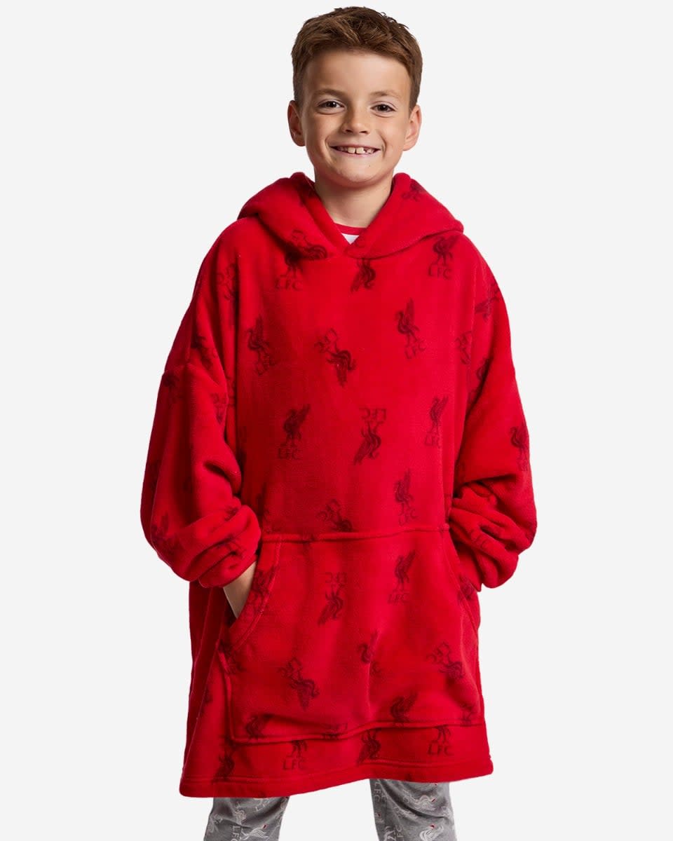LFC Infants Unisex All Over Print Robe Hoodie Red - Image 1
