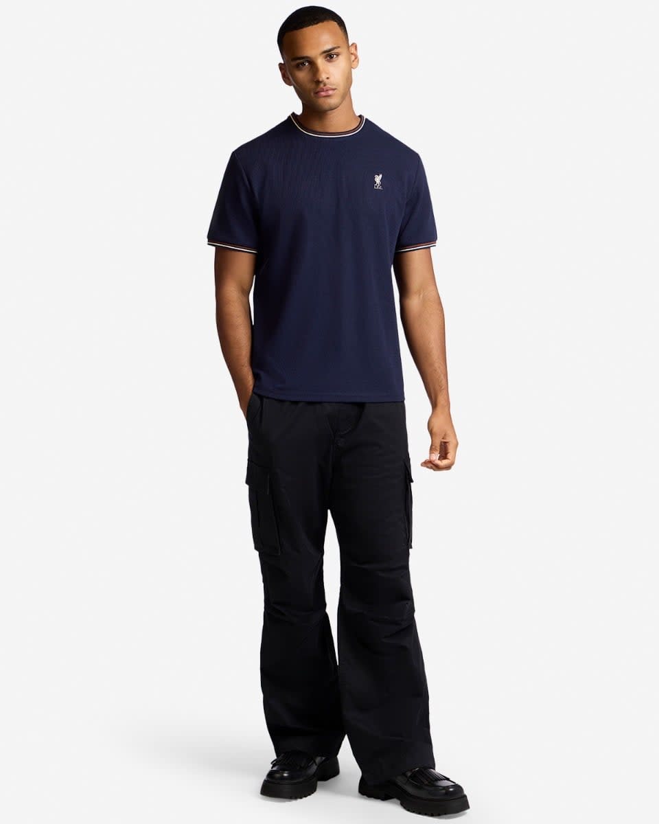 LFC Mens Textured Tee Navy - Image 3