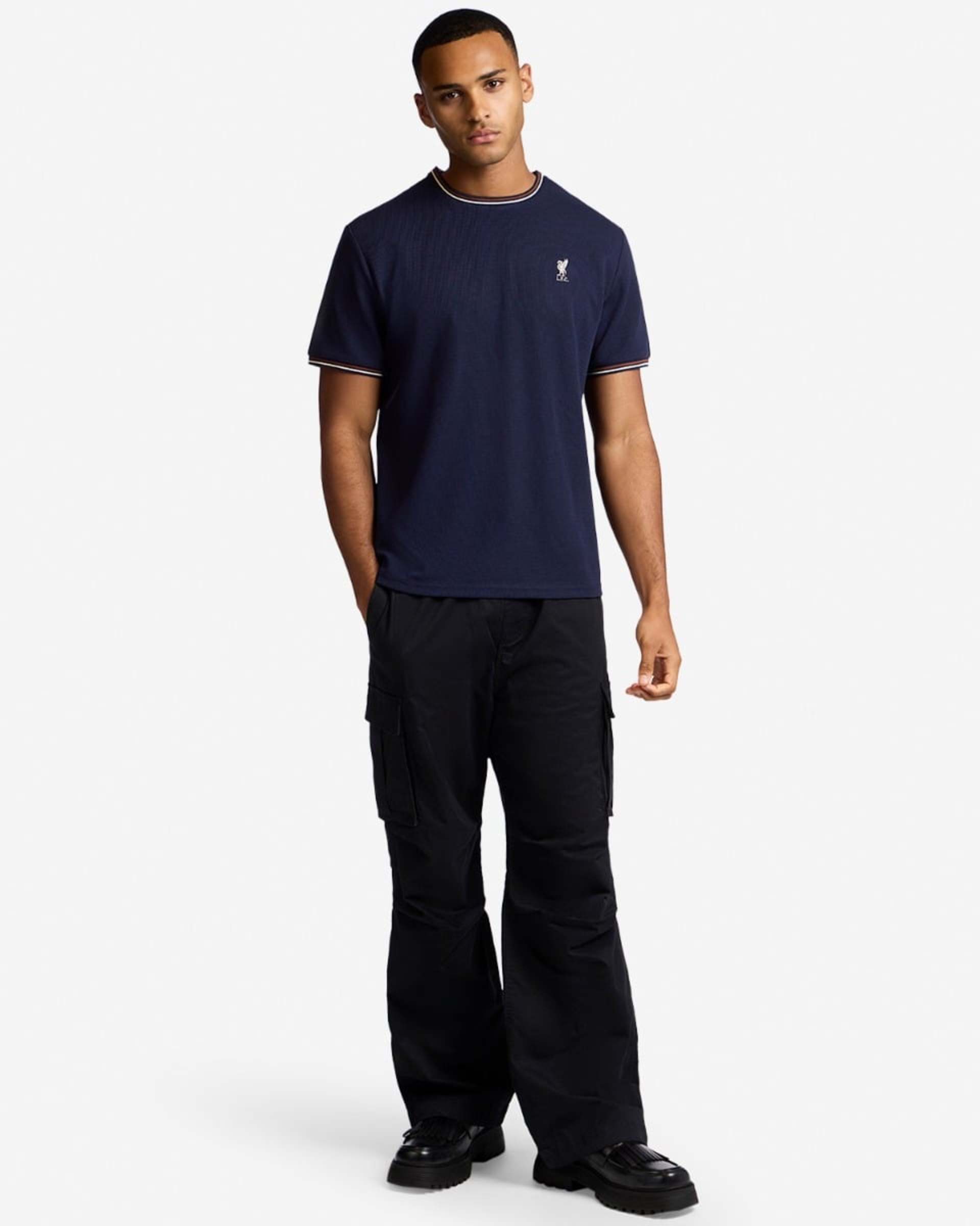 LFC Strukturiertes Herren-T-Shirt Navy - Image 3