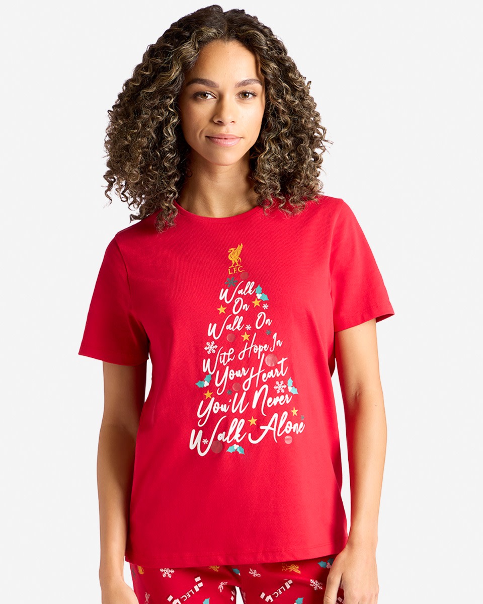 LFC Womens Christmas Pyjamas Red - Image 2