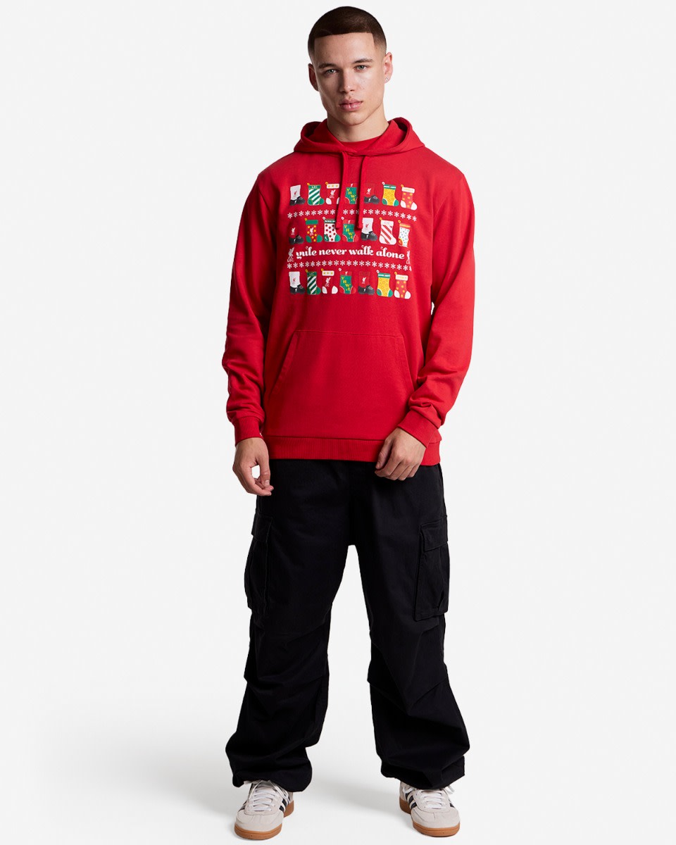 LFC Adults Christmas Hoodie Red - Image 3
