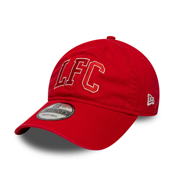 LFC New Era Wordmark สีแดง 9TWENTY หมวกปรับได้ - Image 1