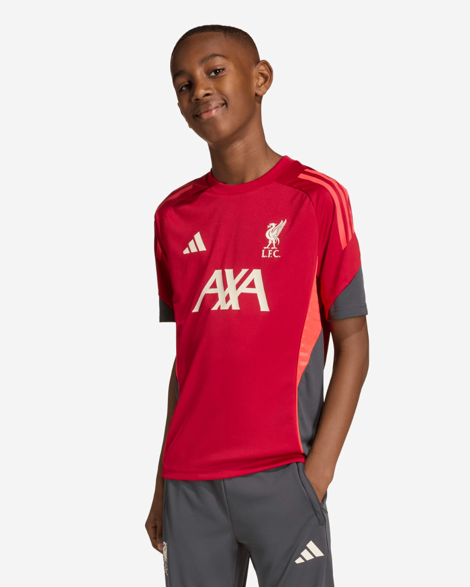 LFC adidas Juniors 25/26 Domestic Short Sleeve Tee Red - Image 1