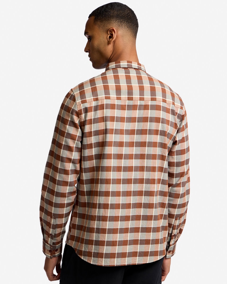 LFC Mens Check Shirt Brown - Image 2
