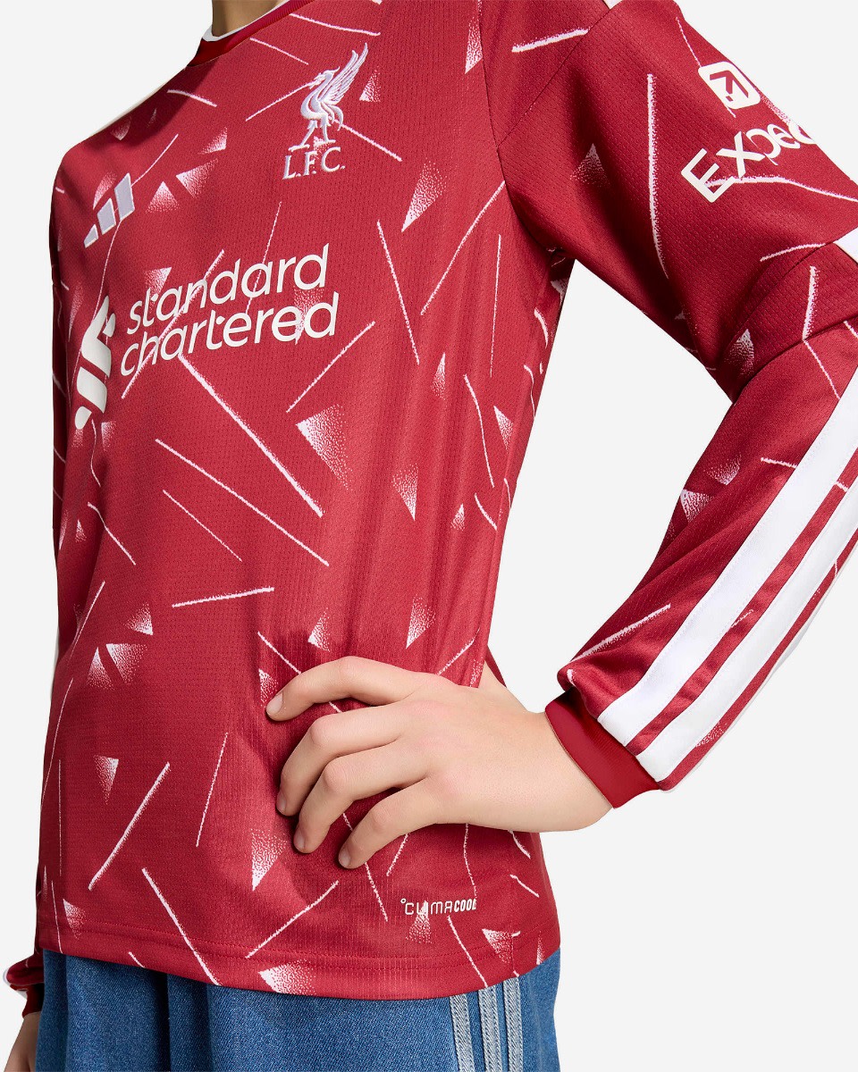LFC adidas Youth 26/27 Home Long Sleeve Jersey - Image 4