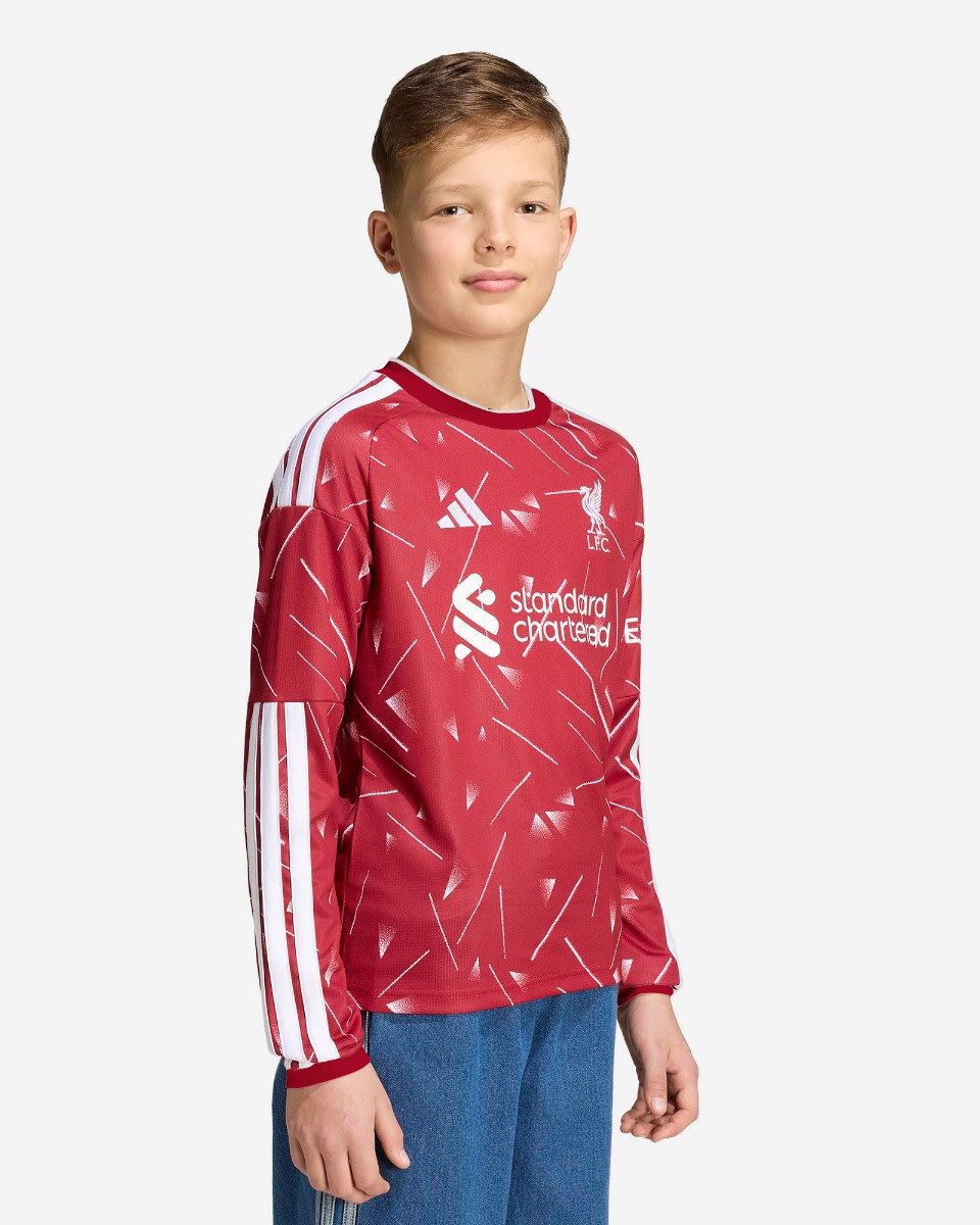 LFC adidas Youth 26/27 Home Long Sleeve Jersey - Image 1