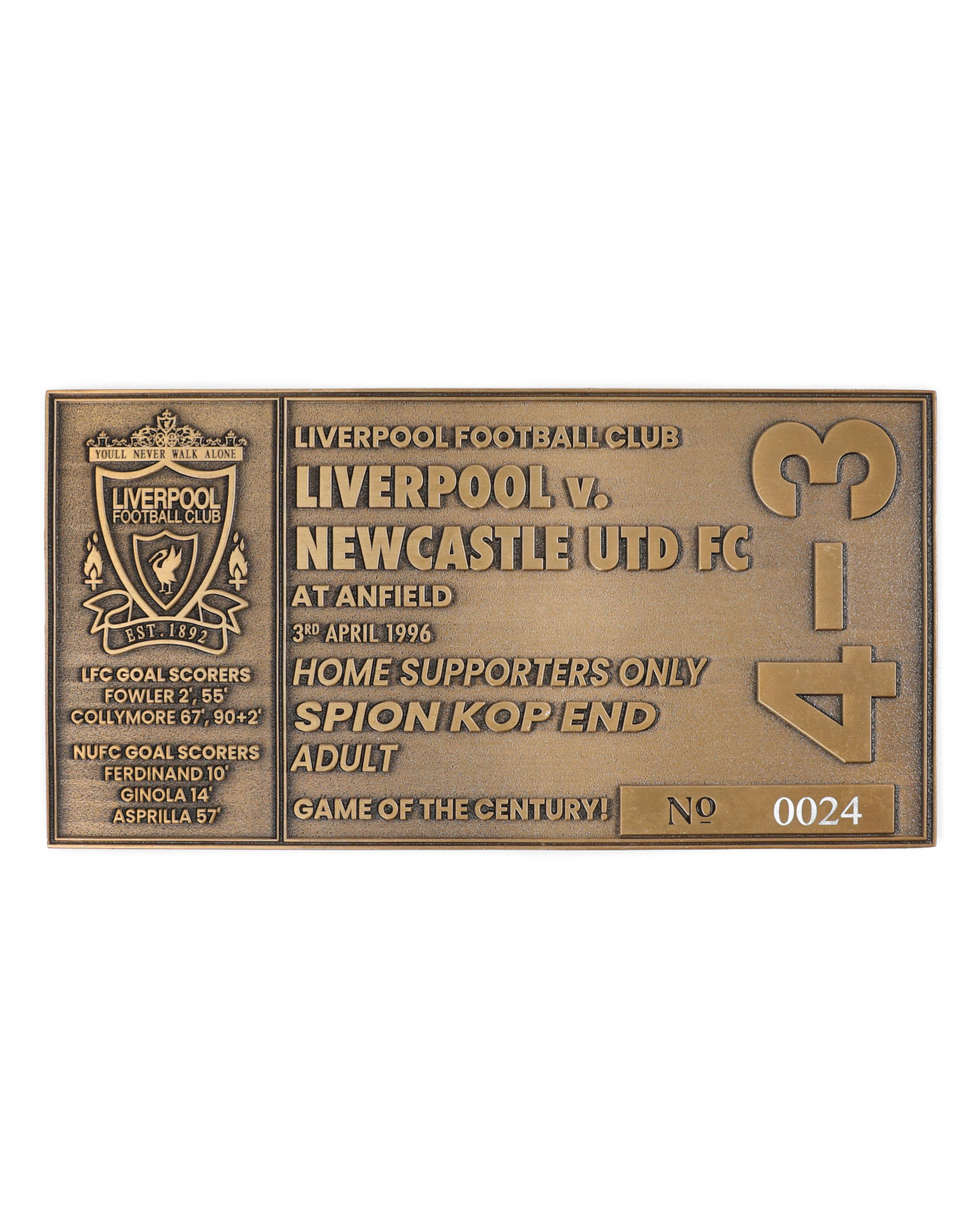 Entrada coleccionable LFC 4-3 Newcastle - Image 1
