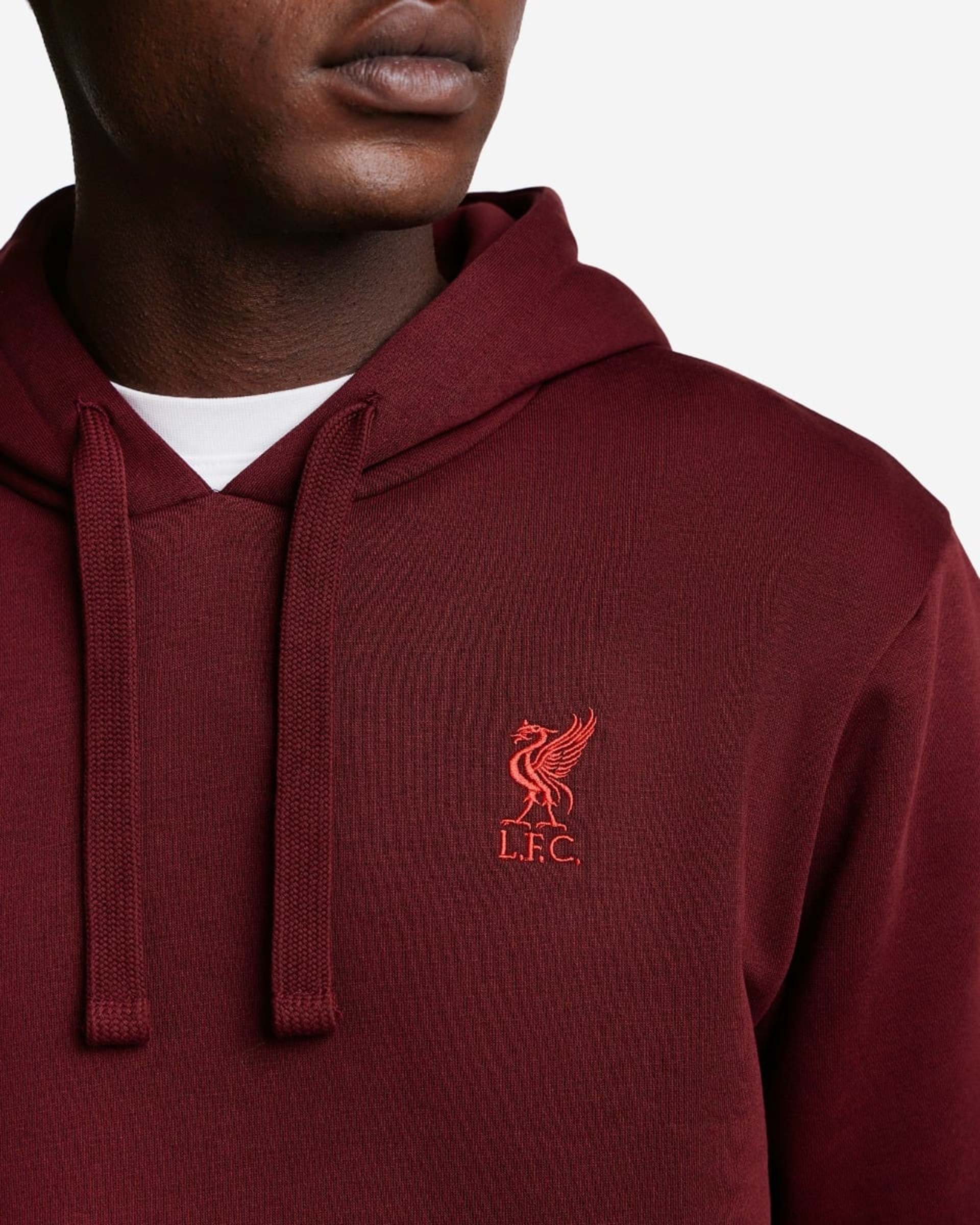 LFC Herre Overhead Logo hættetrøje mørkerød - Image 2